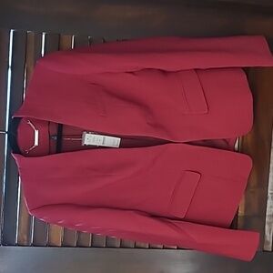 NWT White House Black Market Women Red Suit Jacket, Size 4